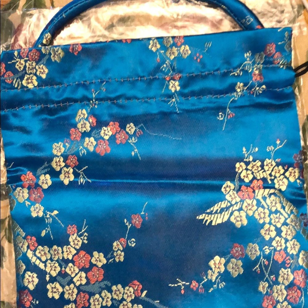 Silk evening bag or travel jewelry bag NEW